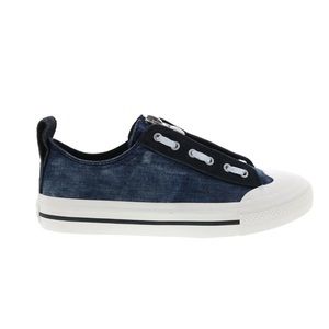 Diesel S-Astico Low Zip Mens Blue Canvas Zipper Lifestyle Sneakers Shoes